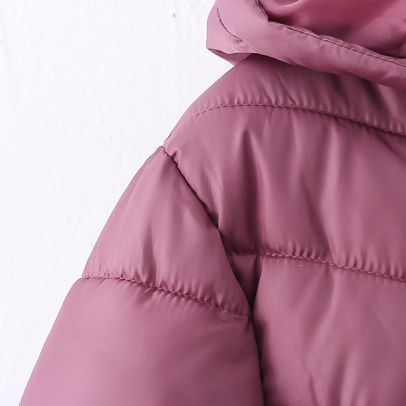 เสื้อกันหนาว เสื้อฮู้ดเฟอร์ บุนวมอุ่น สีแดง แบรนด์ INEXTENSO (padded puffer coat สำเนา
