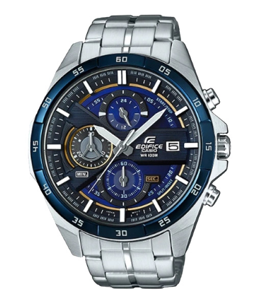 CASIO EDIFICE นาฬิกาข้อมือ นาฬิกากันน้ำ นาฬิกาของแท้ ประกันศูนย์ CMG 1 ปี รุ่น EFR-556DB-2A นาฬิกาสีเงิน