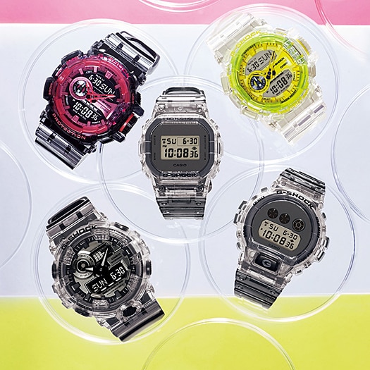 CASIO MID YEAR SALE G-SHOCK นาฬิกาข้อมือ นาฬิกากันน้ำ นาฬิกาของแท้ ประกันศูนย์ CMG 1 ปี รุ่น GA-400SK-1A9 นาฬิกาสีใส