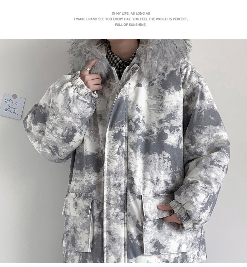 Victory เสื้อกันหนาว เสื้อฮู้ดเฟอร์ บุนวมอุ่น แบรนด์ victory over siZe bomber jacket (ขนเฟอร์ถอดได้ค่ะ) ลายพราง