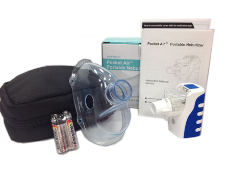 เครื่องพ่นละอองยา แบบพกพา ยี่ห้อ Microbase(ไต้หวัน) ใช้ถ่าน AA ไม่ต้องเสียเวลาชาร์จ เสียงเงียบ