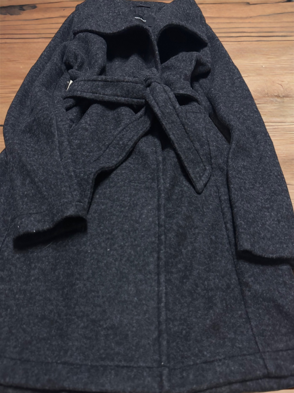 เสื้อโค้ท เสื้อกันหนาว เนื้อผ้าวูล โค้ทวูล สีดำ แบรนด์ vero moda