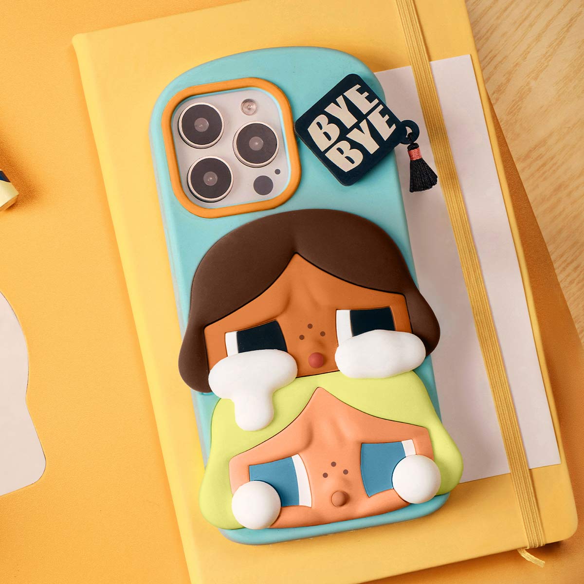 POP MART CRYBABY Sunset Concert Series Phone Case สีฟ้า