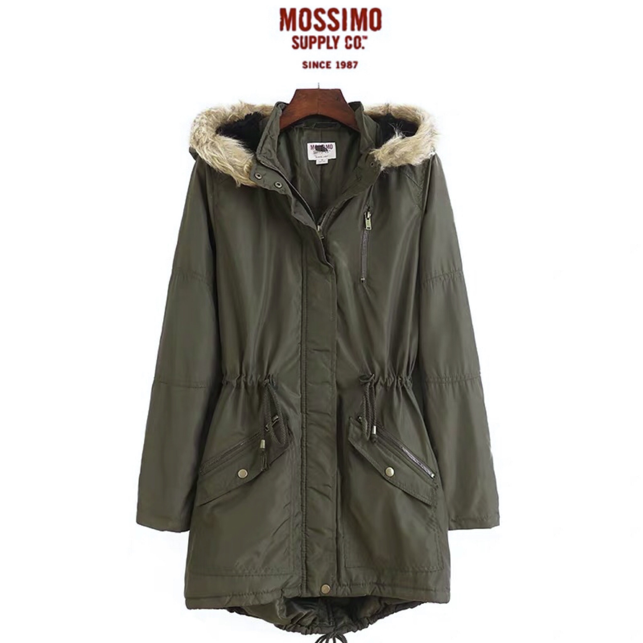 Mossimo supply co. เสื้อโค้ทฮู้ดกันหนาว เสื้อปาร์กา parka สีเขียว แบรนด์ mossimo supply co. (หมวกฮู้ดถอดได้ค่ะผ) เขียว
