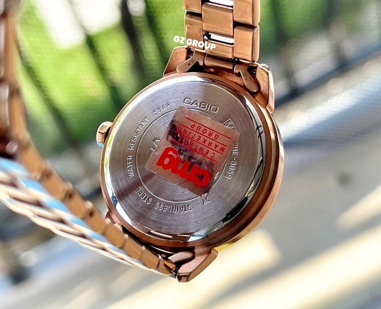 CASIO SHEEN นาฬิกาข้อมือ นาฬิกากันน้ำ นาฬิกาของแท้ ประกันศูนย์ CMG 1 ปี รุ่น SHE-3059PG-7A นาฬิกาสีน้ำตาล