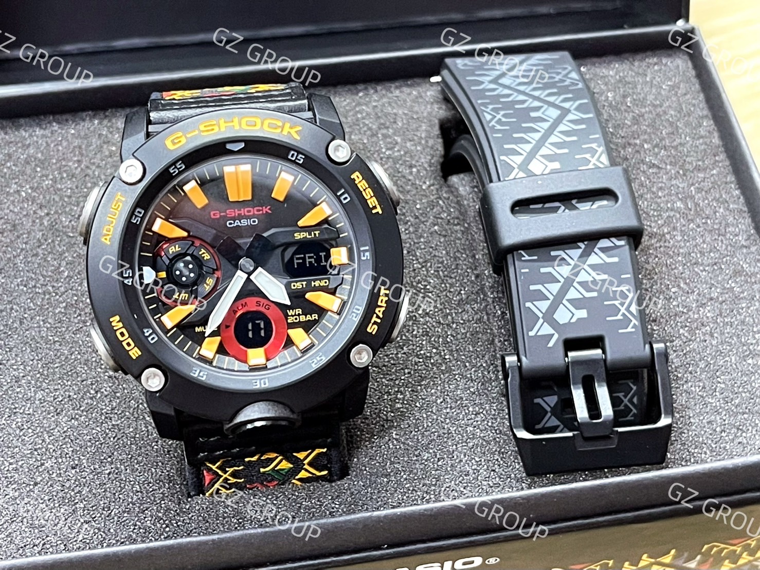 CASIO G-SHOCK นาฬิกาข้อมือ นาฬิกากันน้ำ นาฬิกาของแท้ ประกันศูนย์ CMG 1 ปี รุ่น GA-2000BT-1A นาฬิกาสีดำ
