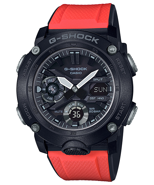CASIO G-SHOCK นาฬิกาข้อมือ นาฬิกากันน้ำ นาฬิกาของแท้ ประกันศูนย์ CMG 1 ปี รุ่น GA-2000E-4 นาฬิกาสีดำ