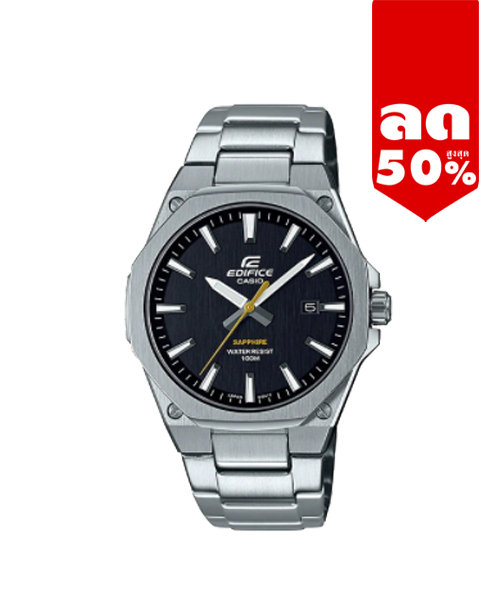 CASIO EDIFICE นาฬิกาข้อมือ นาฬิกากันน้ำ นาฬิกาของแท้ ประกันศูนย์ CMG 1 ปี รุ่น EFR-S108D-1A นาฬิกาสีเงิน