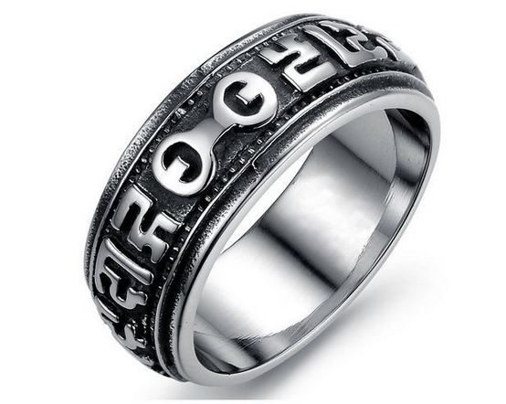 แหวนผู้ชาย แหวนเงิน Stainless Steel แหวน เท่ ๆ ออกแบบ ลาย แบบ อียิปต์ โบราณ แหวนเงิน ใส่เท่ ๆ ของขวัญให้แฟน สุดหรู 741972