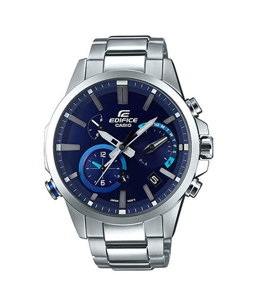CASIO EDIFICE นาฬิกาข้อมือ นาฬิกากันน้ำ นาฬิกาของแท้ ประกันศูนย์ CMG 1 ปี รุ่น EQB-700D-2A นาฬิกาสีเงิน
