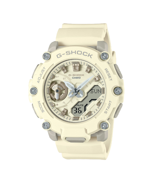 CASIO MID YEAR SALE G-SHOCK นาฬิกาข้อมือ นาฬิกากันน้ำ นาฬิกาของแท้ ประกันศูนย์ CMG 1 ปี รุ่น GMA-S2200-7A นาฬิกาสีขาว
