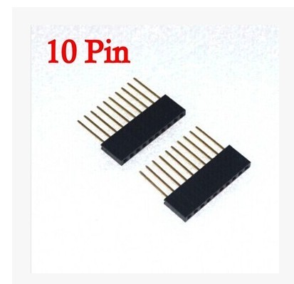 Shield long rows 2.54 female 10 pin