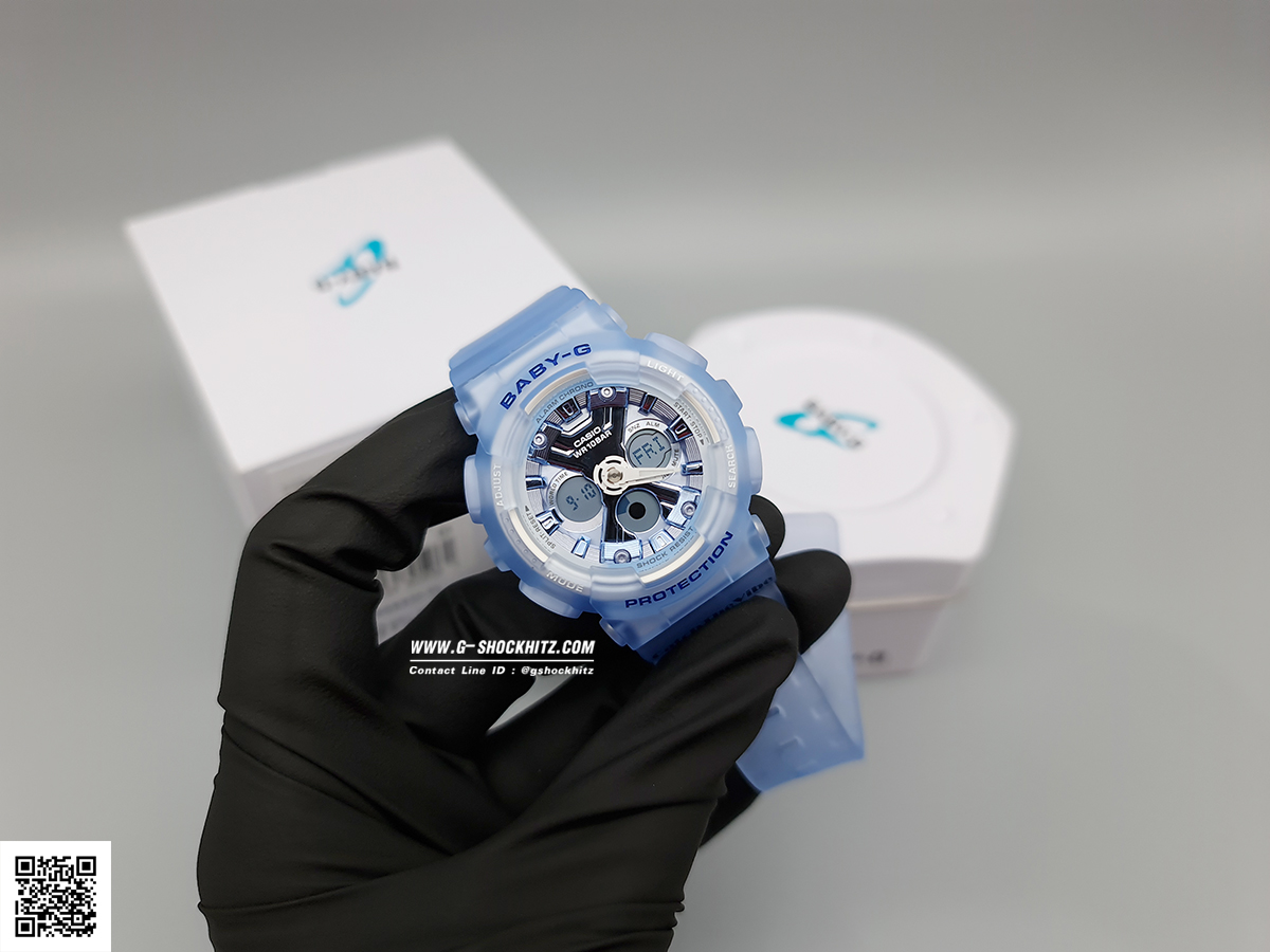 CASIO BABY-G นาฬิกาข้อมือ นาฬิกากันน้ำ นาฬิกาของแท้ ประกันศูนย์ CMG 1 ปี รุ่น BA-130CV-2A นาฬิกาสีฟ้า
