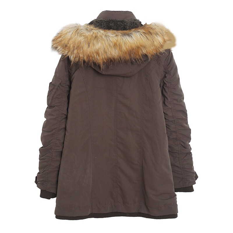 Sureve เสื้อโค้ทฮู้ดกันหนาว เสื้อปาร์กา parka แต่งเฟอร์ แบรนด์ SUREVE (3L) WY959สำเนา น้ำตาล