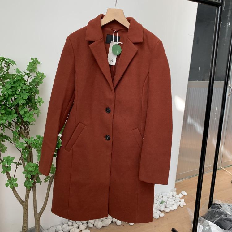 เสื้อโค้ทวูล Trench coat เสื้อโค้ทวูล โค้ทสีดำ แบรนด์ C&A