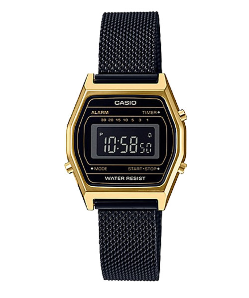 CASIO นาฬิกาคาสิโอ นาฬิกาข้อมือ นาฬิกากันน้ำ นาฬิกาของแท้ ประกันศูนย์ CMG 1 ปี รุ่น LA690WEMB-1B นาฬิกาสีดำ