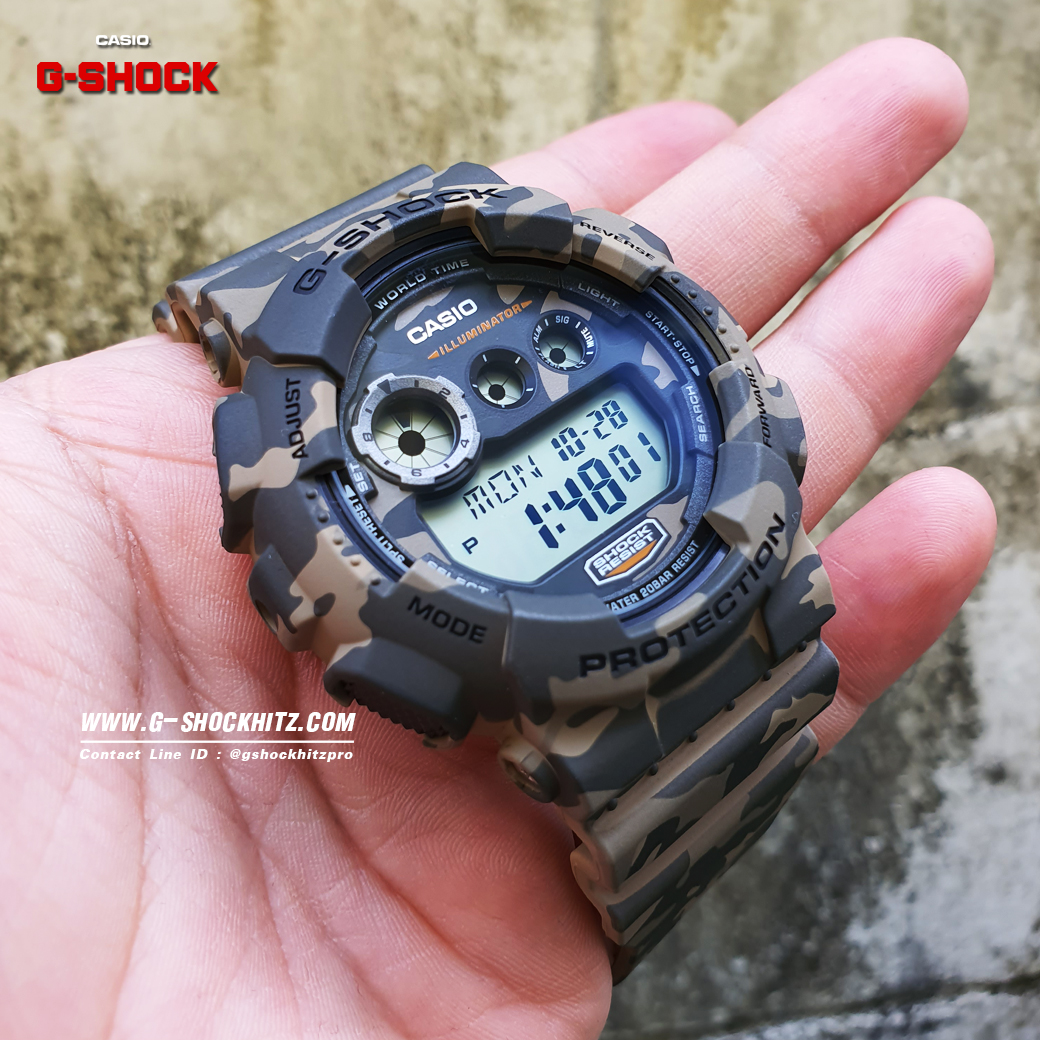 CASIO MID YEAR SALE G-SHOCK นาฬิกาข้อมือ นาฬิกากันน้ำ นาฬิกาของแท้ ประกันศูนย์ CMG 1 ปี รุ่น GD-120CM-5A นาฬิกาสีน้ำตาล