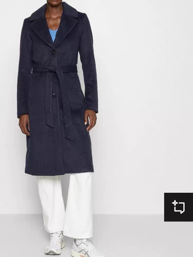 Love tree เสื้อโค้ทกันหนาว เสื้อกันหนาว overcoat โค้ทวูล สีcamel belt coat สีครีมเบจ แบรนด์ ANNA FIELD Camel