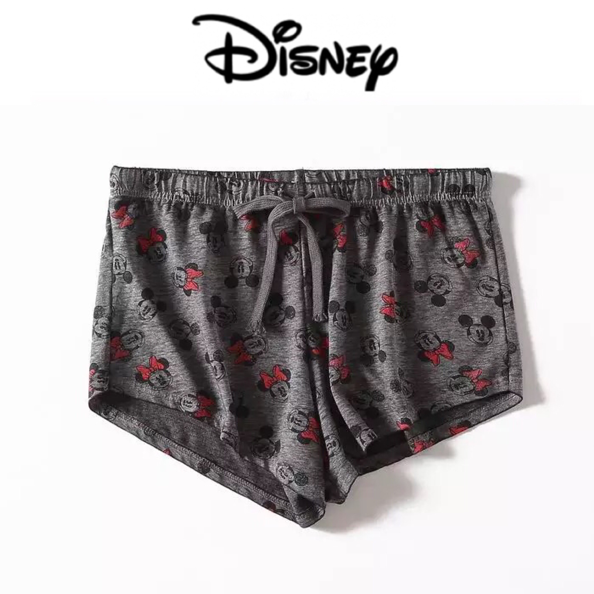 กางเกงMICKEY&MINNIE กางเกงผ้ายืดขาสั้น งาน ดิสนีย์ DISNEY แท้ คะ S/M/L สำเนา แดง