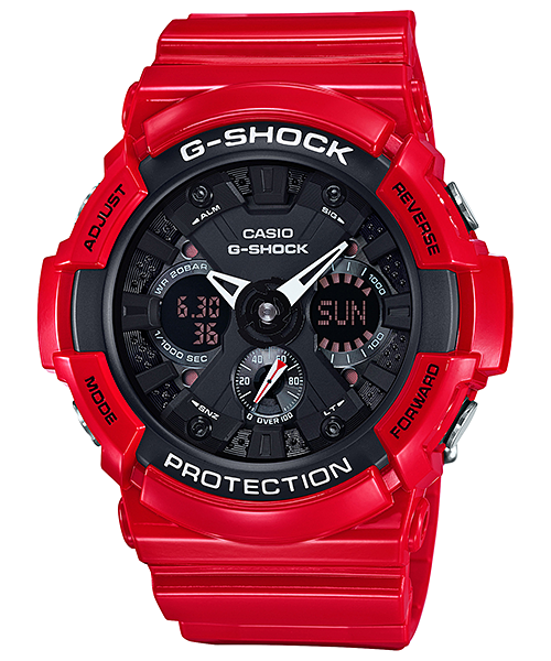 CASIO G-SHOCK นาฬิกาข้อมือ นาฬิกากันน้ำ นาฬิกาของแท้ ประกันศูนย์ CMG 1 ปี รุ่น GA-201RD-4A นาฬิกาสีแดง