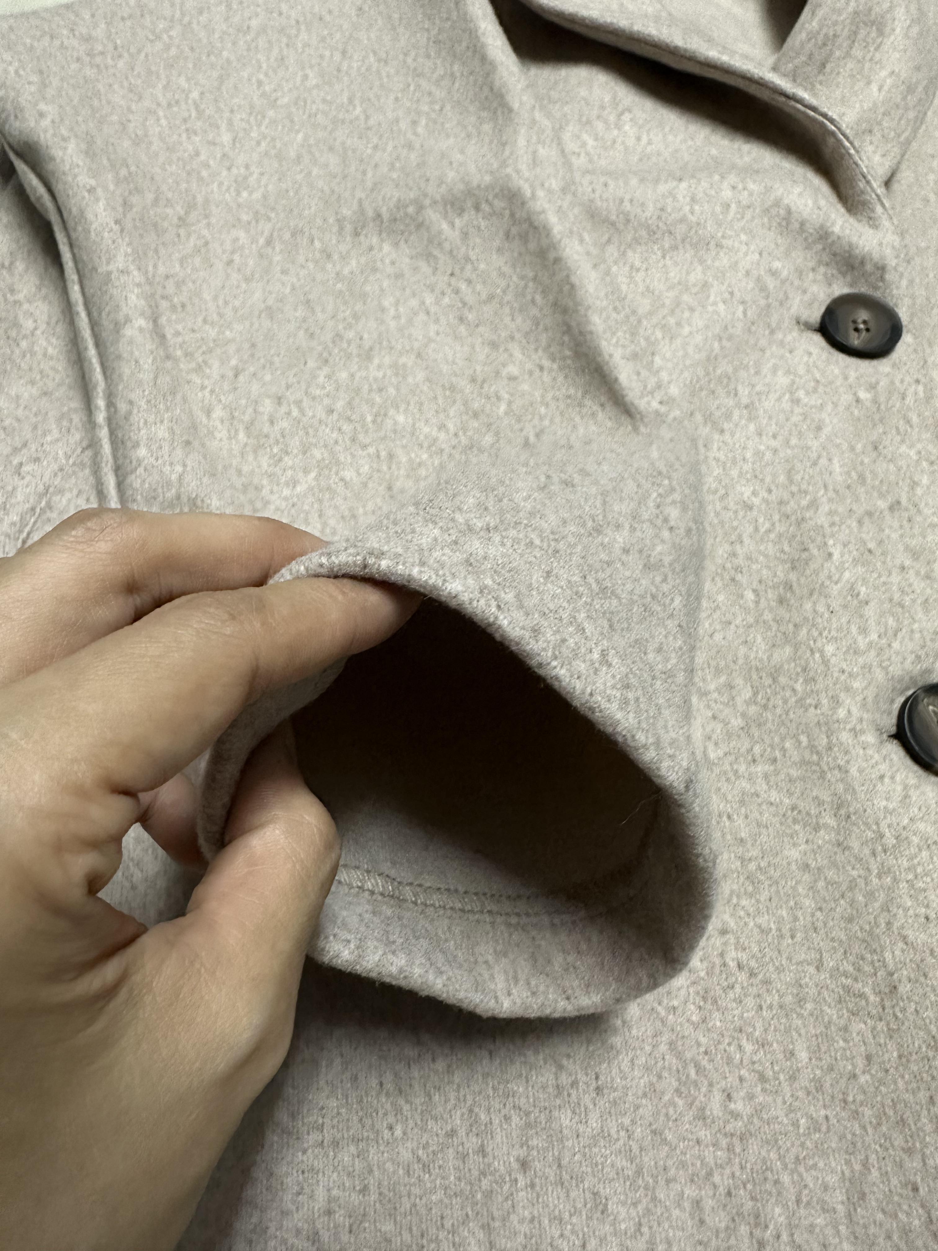 Lutique เสื้อโค้ทวูล Trench coat เสื้อโค้ทเฟอร์ โค้ทสักหลาดสีเบจ แบรนด์ LUTIQUE