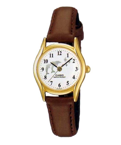 CASIO นาฬิกาคาสิโอ นาฬิกาข้อมือ นาฬิกากันน้ำ นาฬิกาของแท้ ประกันศูนย์ CMG 1 ปี รุ่น LTP-1094Q-7B9 นาฬิกาสีน้ำตาล