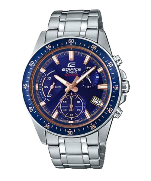 CASIO EDIFICE นาฬิกาข้อมือ นาฬิกากันน้ำ นาฬิกาของแท้ ประกันศูนย์ CMG 1 ปี รุ่น EFV-540D-2A นาฬิกาสีเงิน