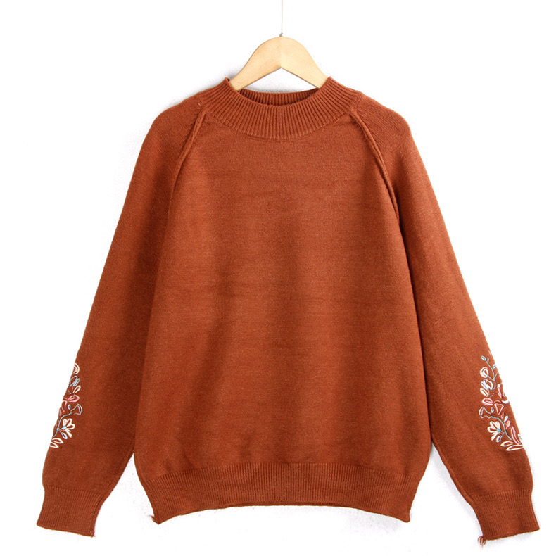 เสื้อหนาวไหมพรม ไหมพรมถัก เนื้อไหม นุ่ม สวย งานปักปลายแขน