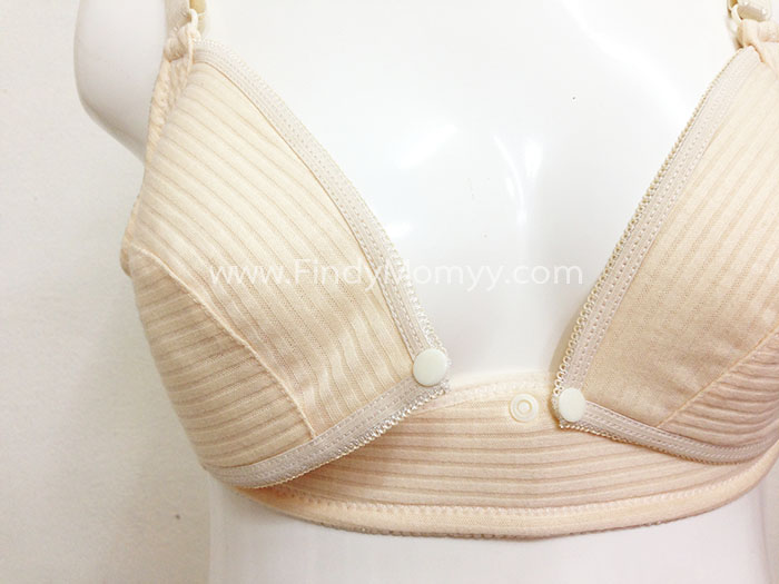 เสื้อยกทรงเปิดให้นม กระดุมหน้า ไม่มีโครง สีเนื้อ มีไซส์ 34, 36, 38, 40, 42