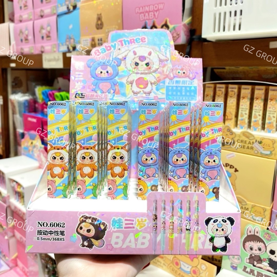 ปากกาสุ่ม ปากกาเจล ปากกาลายการ์ตูน ปากกาลายน่ารัก กล่องสุ่ม กล่องจุ่ม BABY THREE V.3