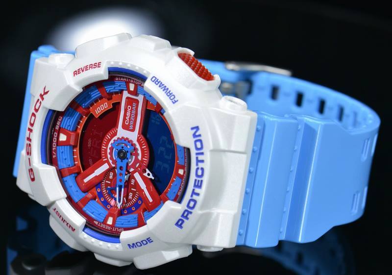 CASIO G-SHOCK นาฬิกาข้อมือ นาฬิกากันน้ำ นาฬิกาของแท้ ประกันศูนย์ CMG 1 ปี รุ่น GA-110AC-7A นาฬิกาสีขาว