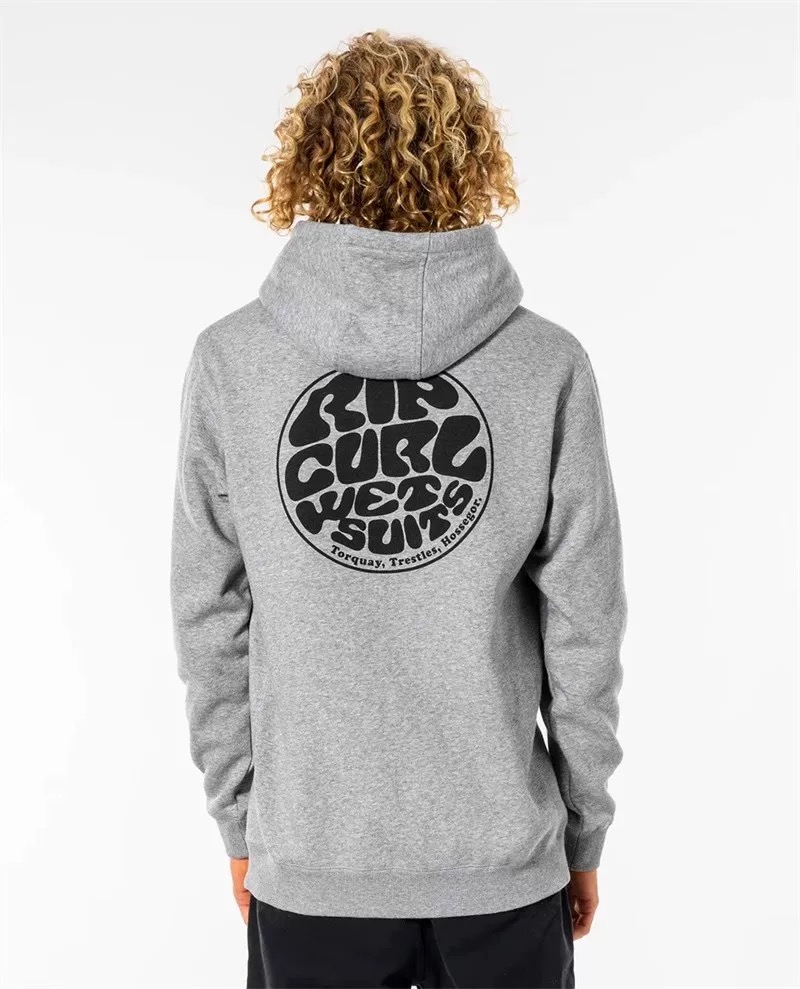 Ripcurl เสื้อฮู้ด ผู้ชาย Rip Curl Medina hoodie แบรนด์ RIPCURL แท้ สวย เท่ห์ มาก คะ Size L/XL/XXL สำเนา เทา