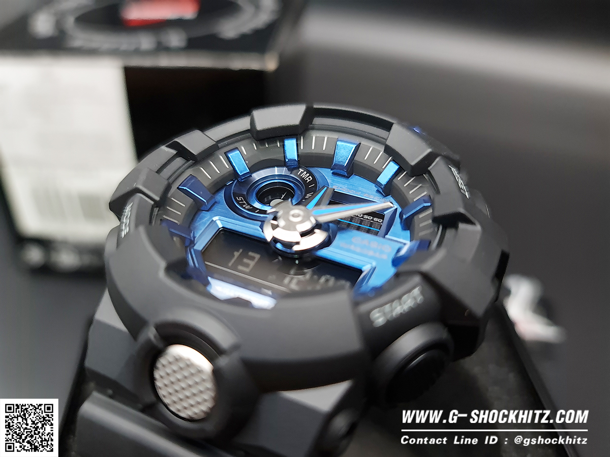 CASIO G-SHOCK นาฬิกาข้อมือ นาฬิกากันน้ำ นาฬิกาของแท้ ประกันศูนย์ CMG 1 ปี รุ่น GA-710-1A2 นาฬิกาสีดำ