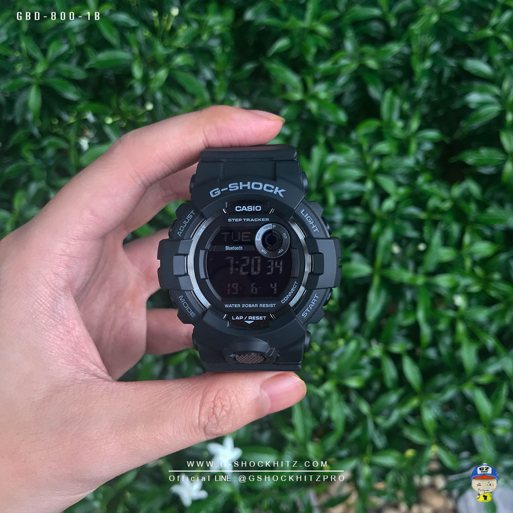 CASIO G-SHOCK นาฬิกาข้อมือ นาฬิกากันน้ำ นาฬิกาของแท้ ประกันศูนย์ CMG 1 ปี รุ่น GBD-800-1B นาฬิกาสีดำ