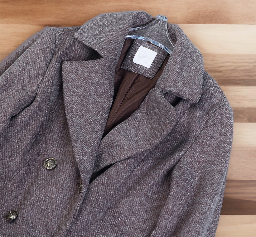 Pea coat เสื้อนอก กันหนาว trench coat collar ✨GIADA ✨ (ปกเฟอร์ถอดได้ค่ะ) WY1302