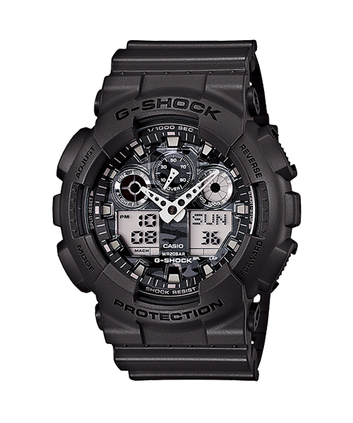 CASIO G-SHOCK นาฬิกาข้อมือ นาฬิกากันน้ำ นาฬิกาของแท้ ประกันศูนย์ CMG 1 ปี รุ่น GA-100CF-8A นาฬิกาสีดำ