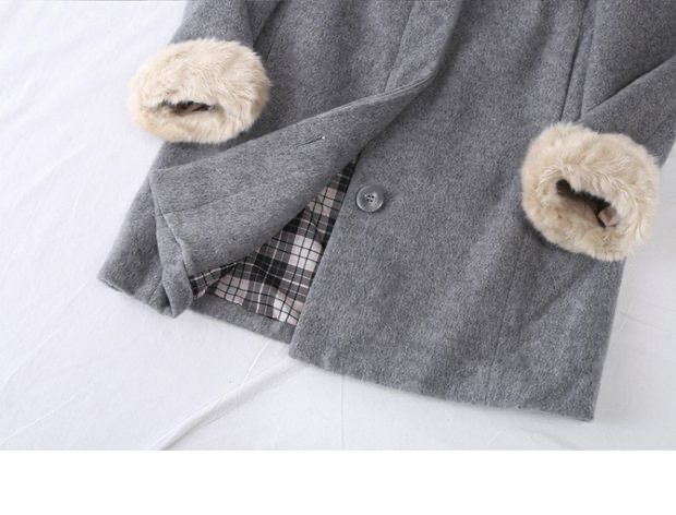 เสื้อโค้ทวูล Trench coat เสื้อโค้ทวูล โค้ทสีดำ แบรนด์ C&A AMISU สำเนา สำเนา