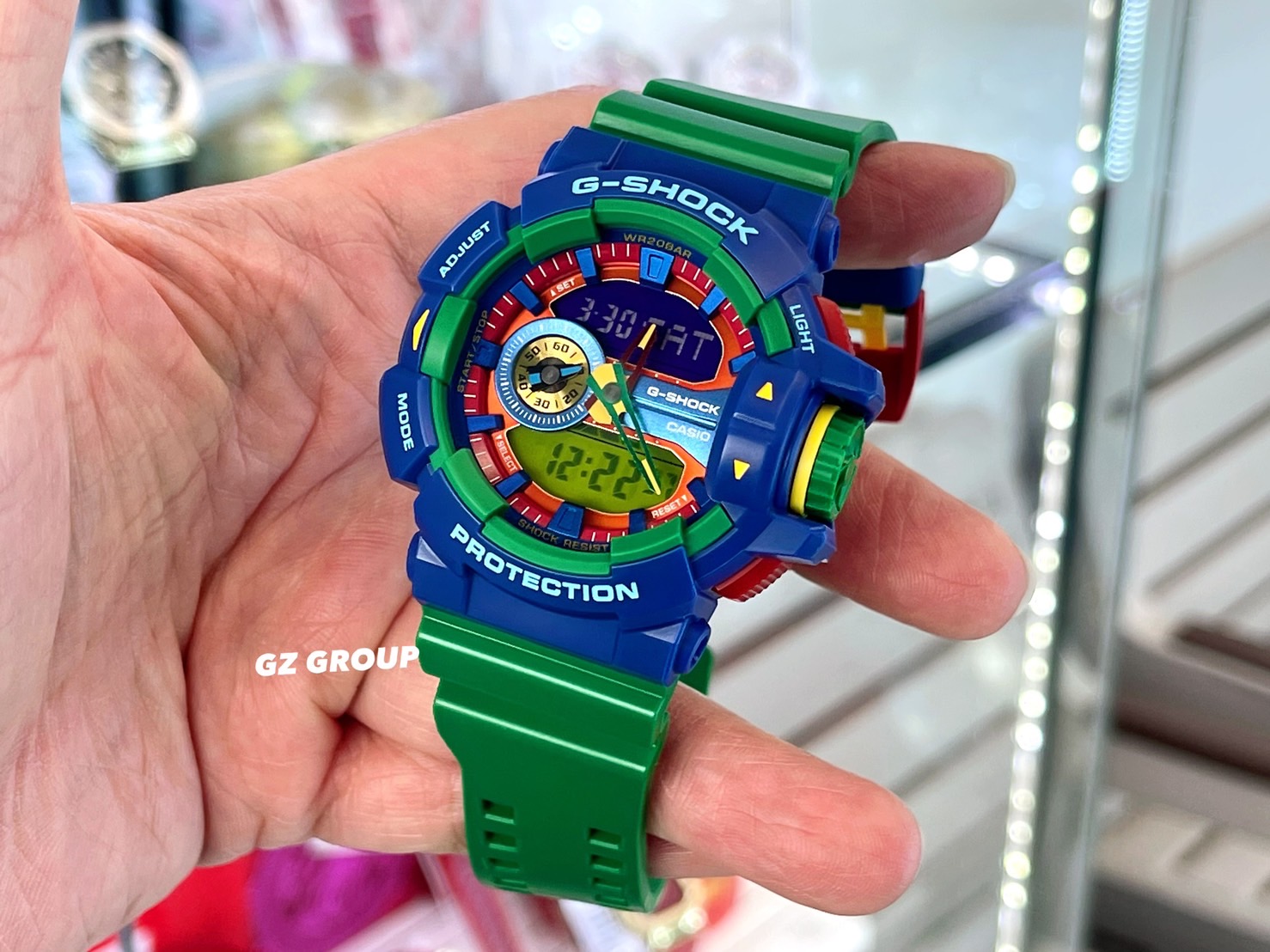 CASIO G-SHOCK นาฬิกาข้อมือ นาฬิกากันน้ำ นาฬิกาของแท้ ประกันศูนย์ CMG 1 ปี รุ่น GA-400-2A นาฬิกาสีน้้้ำเงิน