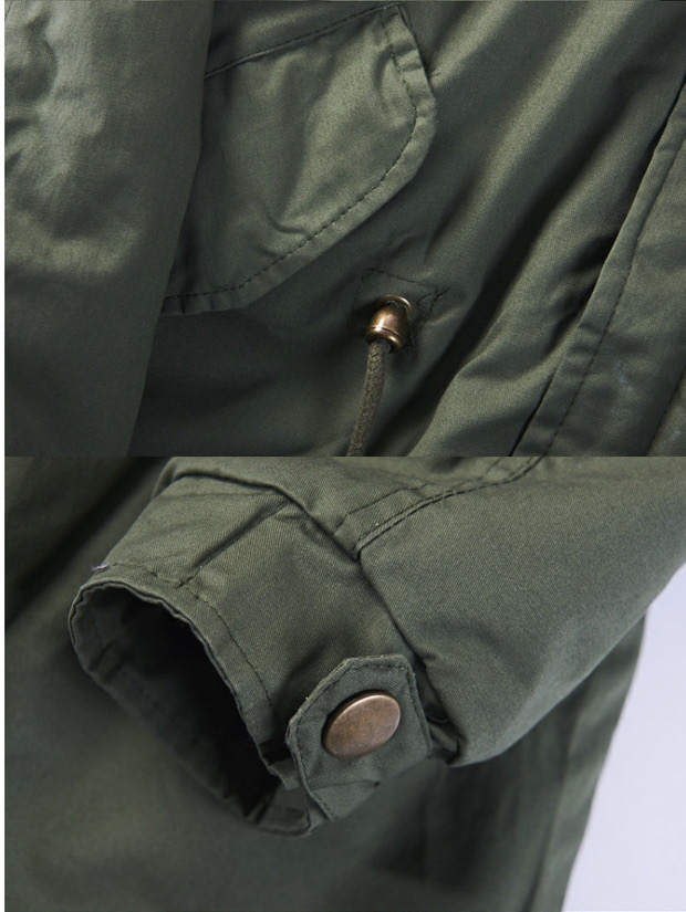 เสื้อโค้ทฮู้ดกันหนาว เสื้อปาร์กา parka แต่งเฟอร์ ดำ