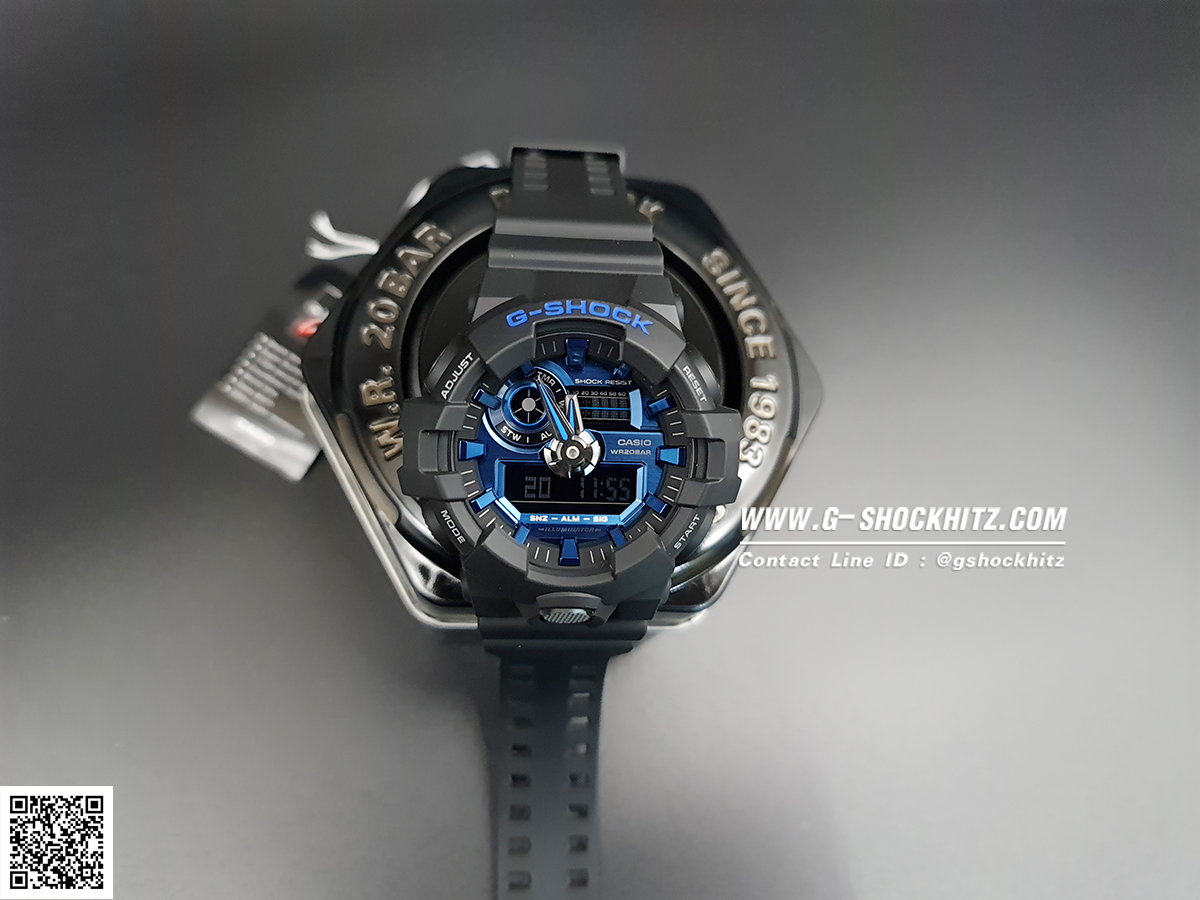 CASIO G-SHOCK นาฬิกาข้อมือ นาฬิกากันน้ำ นาฬิกาของแท้ ประกันศูนย์ CMG 1 ปี รุ่น GA-710-1A2 นาฬิกาสีดำ