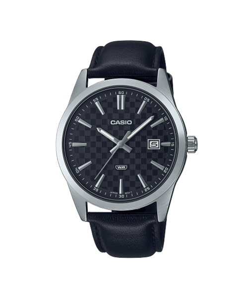 CASIO นาฬิกาคาสิโอ นาฬิกาข้อมือ นาฬิกากันน้ำ นาฬิกาของแท้ ประกันศูนย์ CMG 1 ปี รุ่น MTP-VD03L-1A นาฬิกาสีดำ