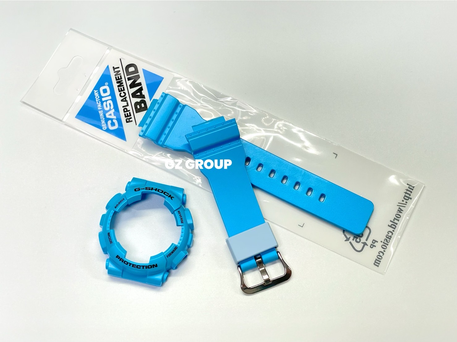CASIO GENUINE FACTORY CASIO REPLACEMENT อะไหล่นาฬิกา G-SHOCK พร้อมส่ง รุ่น GMA-S110VC-2 ชุดสายสีฟ้า