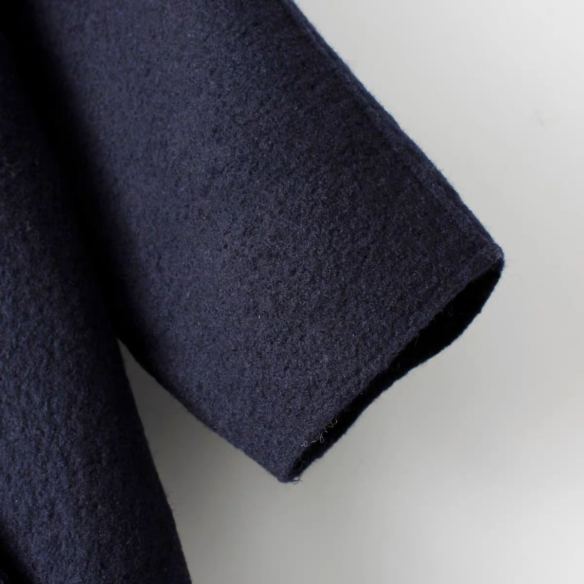 Zara เสื้อโค้ท เสื้อกันหนาว เนื้อผ้าสักหลาดวูล สีน้ำเงินกรม แบรนด์zara