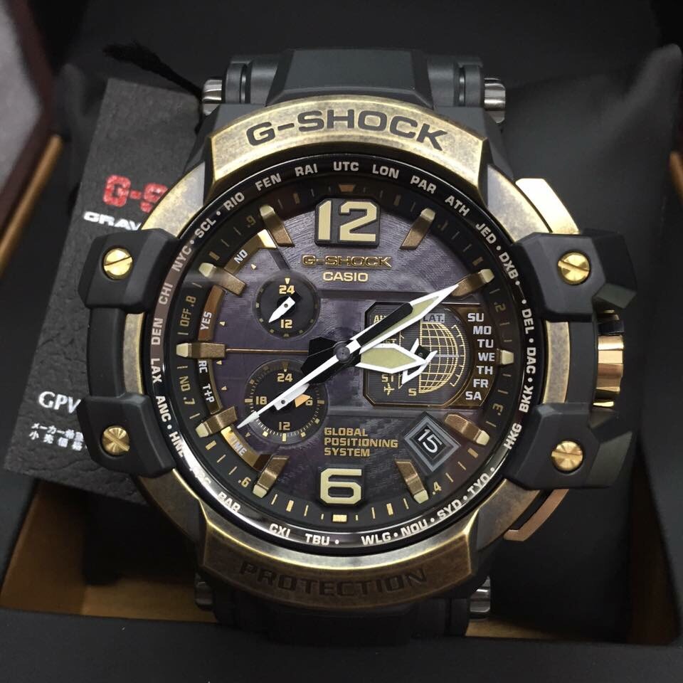 CASIO G-SHOCK นาฬิกาข้อมือ นาฬิกากันน้ำ นาฬิกาของแท้ ประกันศูนย์ 1 ปี รุ่น GPW-1000TBS-1A นาฬิกาสีดำ