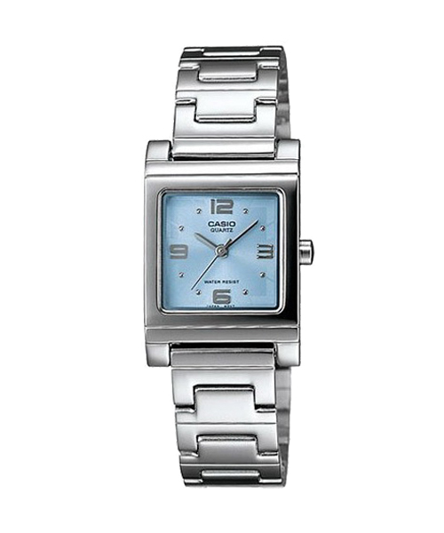CASIO นาฬิกาคาสิโอ นาฬิกาข้อมือ นาฬิกากันน้ำ นาฬิกาของแท้ ประกันศูนย์ CMG 1 ปี รุ่น LTP-1237D-2A นาฬิกาสีเงิน
