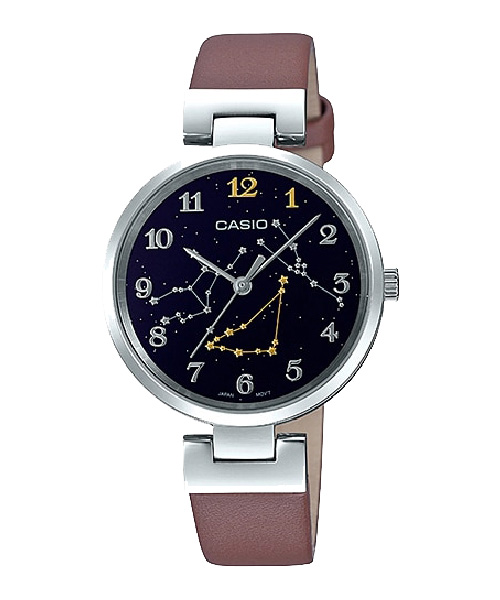 CASIO นาฬิกาคาสิโอ นาฬิกาข้อมือ นาฬิกากันน้ำ นาฬิกาของแท้ ประกันศูนย์ CMG 1 ปี รุ่น LTP-E12L-5A2 นาฬิกาสีน้ำตาล