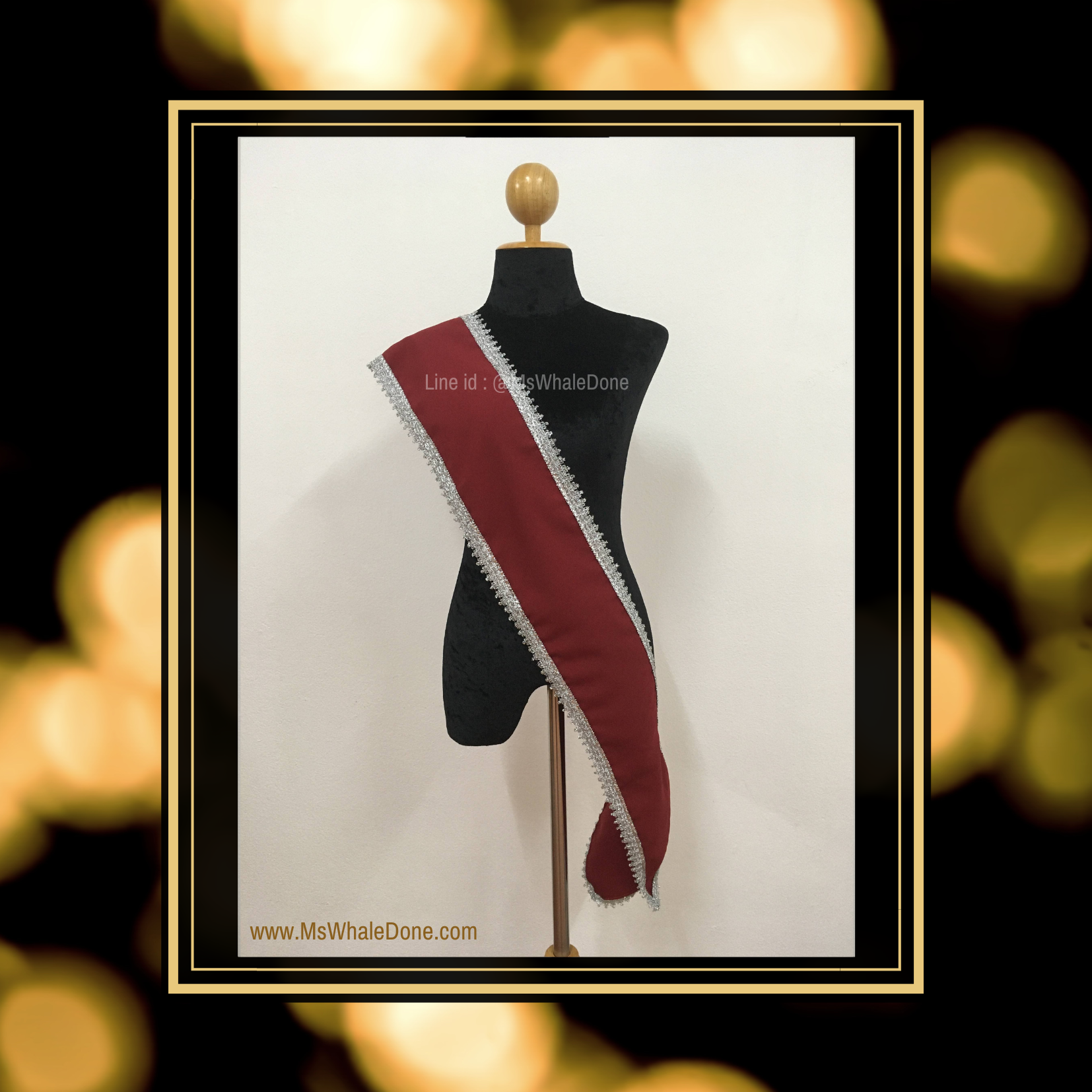 7แบบ/สี/ไซส์ สายสะพายตกแต่งชุดราตรี/ชุดสูท/ชุดไทย เฉลิมฉลองในงานพิเศษ งานปาร์ตี้