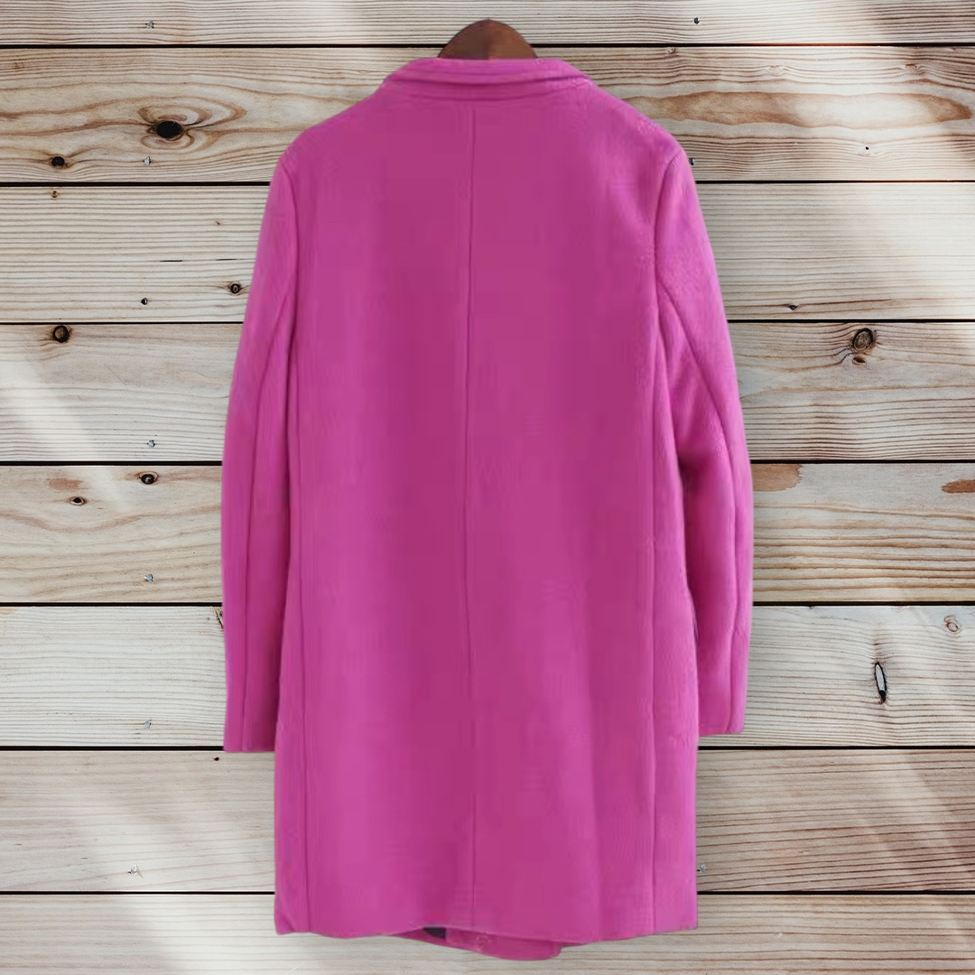 i.5S เสื้อโค้ท peacoat เสื้อโค้ทเฟอร์ โค้ทสักหลาดสีชมพูสด แบรนด์ i.5S สำเนา สำเนา สำเนา