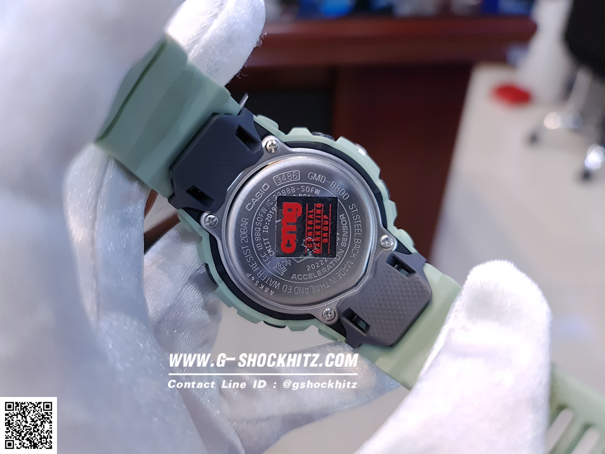 CASIO G-SHOCK นาฬิกาข้อมือ นาฬิกากันน้ำ นาฬิกาของแท้ ประกันศูนย์ CMG 1 ปี รุ่น GMD-B800SU-3D นาฬิกาสีเขียว