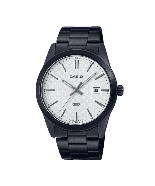CASIO นาฬิกาคาสิโอ นาฬิกาข้อมือ นาฬิกากันน้ำ นาฬิกาของแท้ ประกันศูนย์ CMG 1 ปี รุ่น MTP-VD03B-7A นาฬิกาสีดำ
